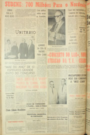 Página do jornal Unitário de maio de 1961