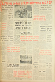 Página do jornal Unitário de maio de 1961