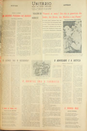 Página do jornal Unitário de maio de 1961