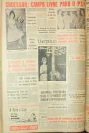 Página do jornal Unitário de maio de 1961