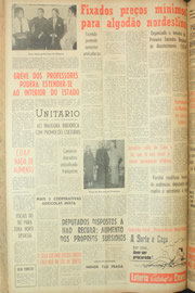 Página do jornal Unitário de maio de 1961