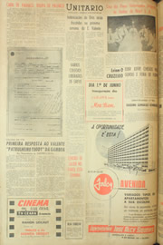 Página do jornal Unitário de maio de 1961