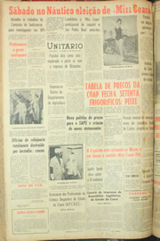 Página do jornal Unitário de maio de 1961