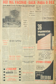 Página do jornal Unitário de junho de 1961