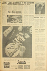 Página do jornal Unitário de junho de 1961