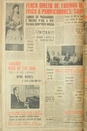 Página do jornal Unitário de junho de 1961