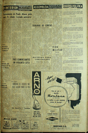 Página do jornal Unitário de julho de 1961
