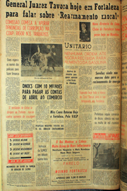 Página do jornal Unitário de julho de 1961