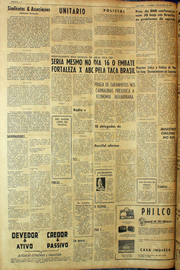 Página do jornal Unitário de julho de 1961