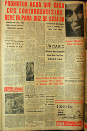 Página do jornal Unitário de julho de 1961