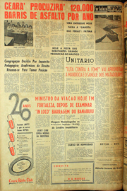 Página do jornal Unitário de julho de 1961