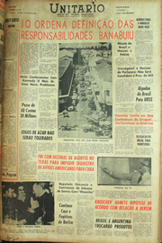 Página do jornal Unitário de agosto de 1961
