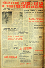 Página do jornal Unitário de agosto de 1961
