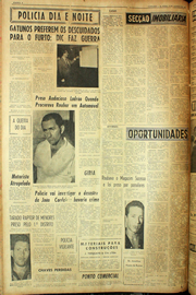 Página do jornal Unitário de agosto de 1961