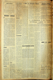 Página do jornal Unitário de agosto de 1961