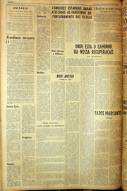 Página do jornal Unitário de agosto de 1961