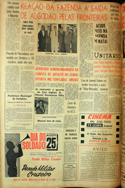 Página do jornal Unitário de agosto de 1961