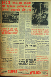 Página do jornal Unitário de agosto de 1961