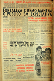 Página do jornal Unitário de agosto de 1961