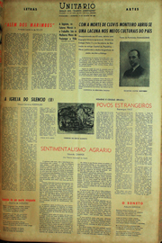 Página do jornal Unitário de agosto de 1961