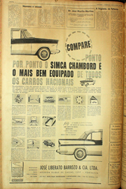 Página do jornal Unitário de agosto de 1961