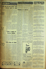 Página do jornal Unitário de agosto de 1961