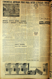Página do jornal Unitário de agosto de 1961