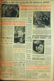 Página do jornal Unitário de agosto de 1961