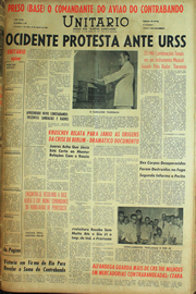Página do jornal Unitário de agosto de 1961