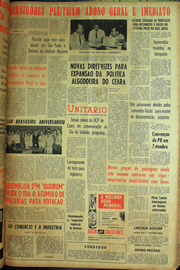 Página do jornal Unitário de agosto de 1961