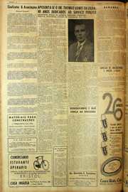 Página do jornal Unitário de agosto de 1961