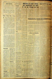 Página do jornal Unitário de agosto de 1961