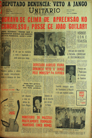 Página do jornal Unitário de agosto de 1961