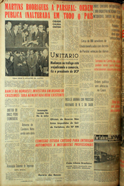 Página do jornal Unitário de agosto de 1961
