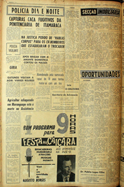 Página do jornal Unitário de agosto de 1961