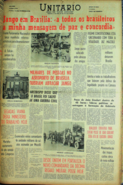 Página do jornal Unitário de setembro de 1961