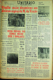 Página do jornal Unitário de setembro de 1961