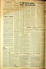Página do jornal Unitário de setembro de 1961