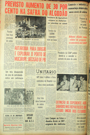 Página do jornal Unitário de outubro de 1961