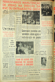 Página do jornal Unitário de outubro de 1961