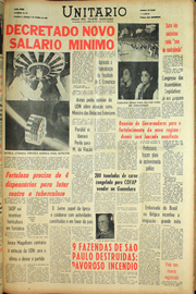 Página do jornal Unitário de outubro de 1961