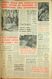 Página do jornal Unitário de outubro de 1961