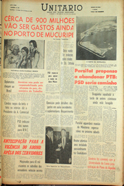 Página do jornal Unitário de outubro de 1961