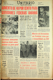 Página do jornal Unitário de outubro de 1961