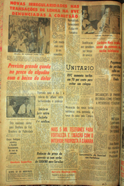 Página do jornal Unitário de outubro de 1961