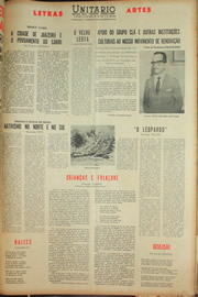Página do jornal Unitário de novembro de 1961