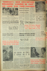 Página do jornal Unitário de novembro de 1961