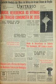 Página do jornal Unitário de novembro de 1961