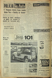 Página do jornal Unitário de novembro de 1961
