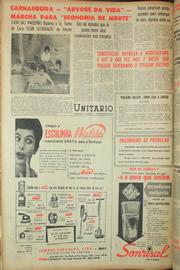 Página do jornal Unitário de dezembro de 1961
